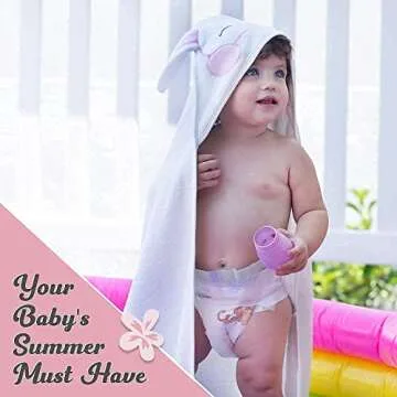 FOREVERPURE Ultra Soft Hooded Baby Towels for Bathing