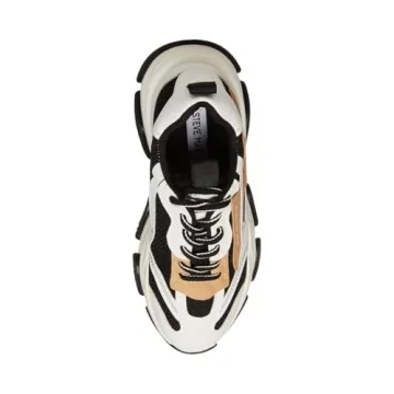 Steve Madden Women's Possession Sneaker Black Tan Size 8