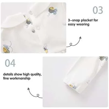 Charming Honey Bee Baby Dress with Headband for Girls