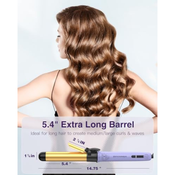 ZAVAREA Self-Rotating Curling Iron for Easy Beach Waves