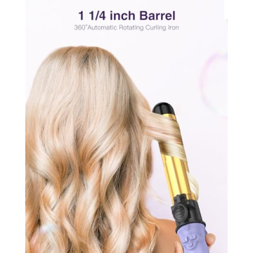 ZAVAREA Self-Rotating Curling Iron for Easy Beach Waves