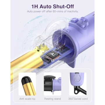 ZAVAREA Self-Rotating Curling Iron for Easy Beach Waves