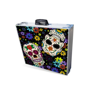 PARTYPONG 8-Foot Folding Beer Pong Table - Dia de Los Muertos