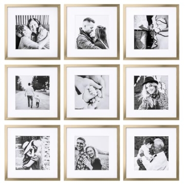 ArtbyHannah Gold Gallery Wall Frame Set 9 Picture Frames