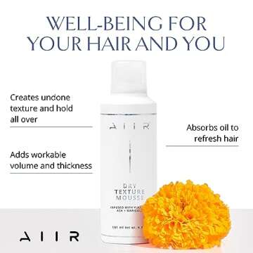 AIIR Dry Texture Mousse - Volumizing & Thickening Mousse, Blowout Mousse to Lift Roots and Add Frizz...