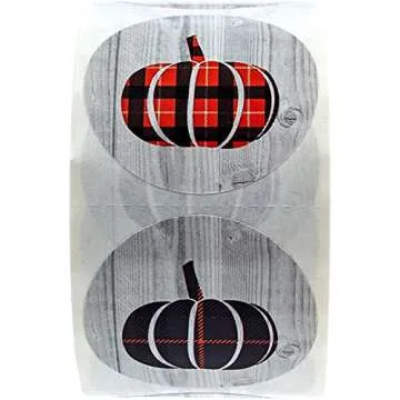 Pumpkin Harvest Stickers for Fall Crafts and Celebrations
