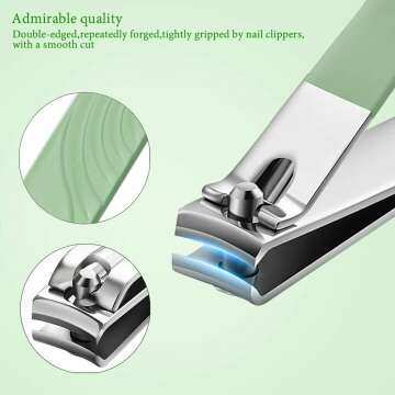 22 in 1 Manicure Set with Travel Case - Mint Green