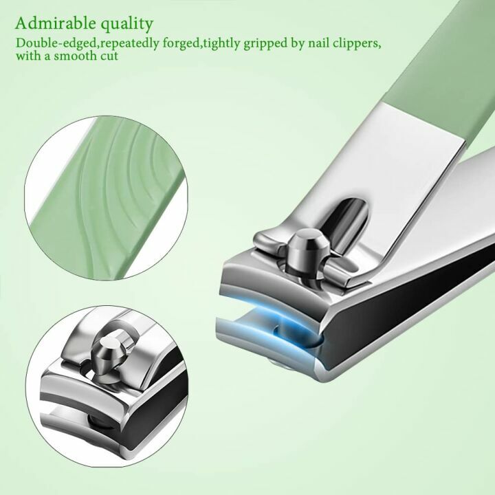 22 in 1 Manicure Set with Travel Case - Mint Green