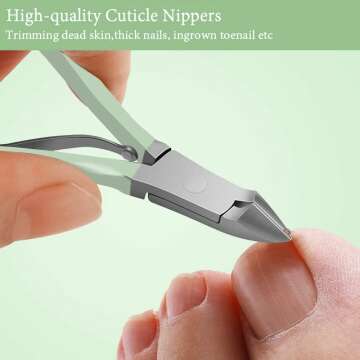 22 in 1 Manicure Set with Travel Case - Mint Green