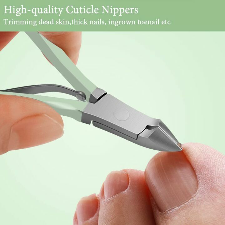 22 in 1 Manicure Set with Travel Case - Mint Green