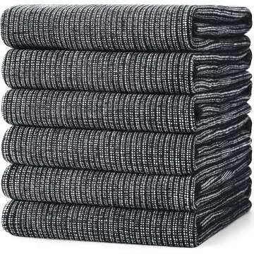 Homaxy Premium Cotton Kitchen Towels Set, 6 Pack