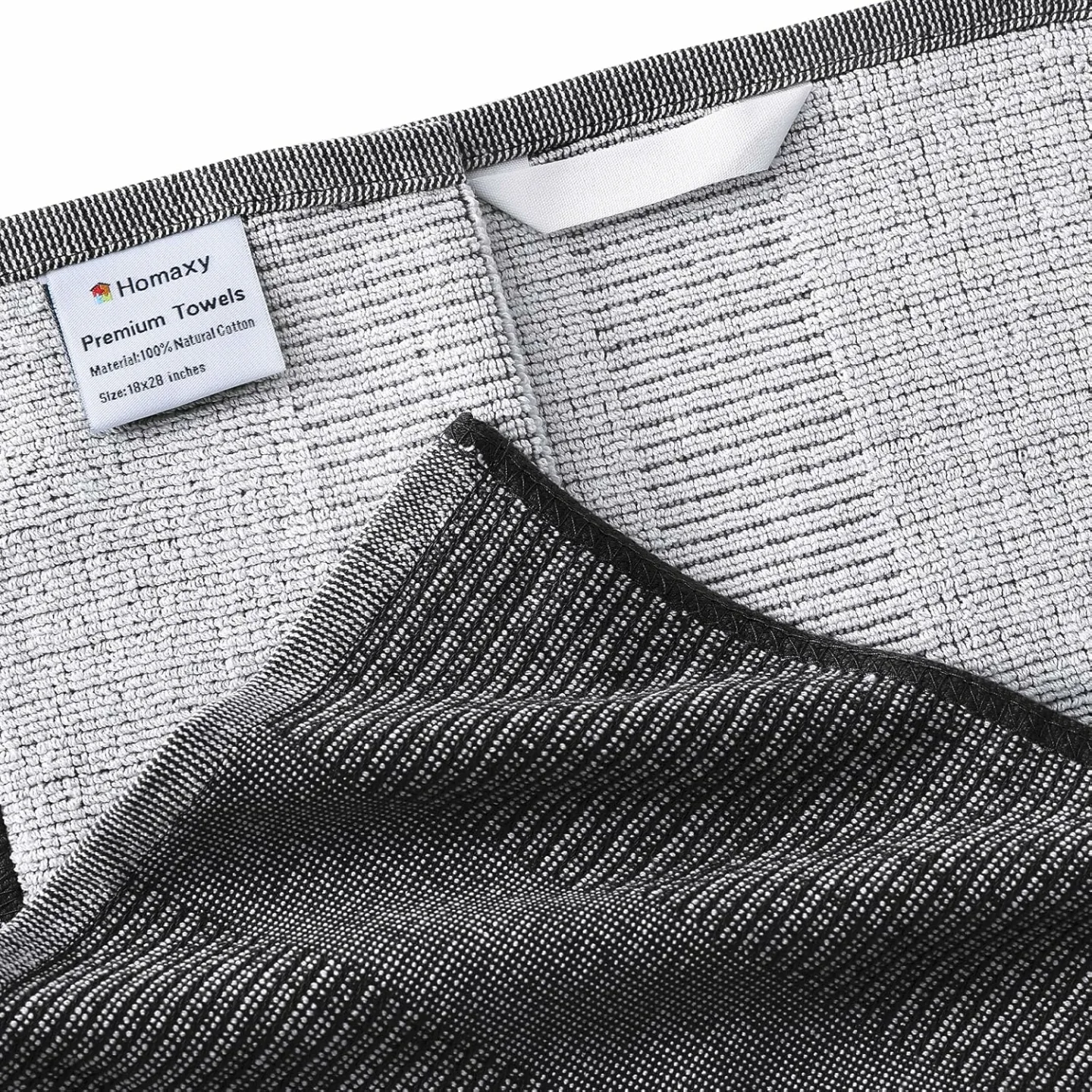 Homaxy Premium Cotton Kitchen Towels Set, 6 Pack