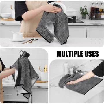 Homaxy Premium Cotton Kitchen Towels Set, 6 Pack