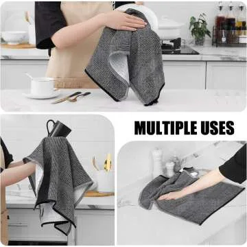 Homaxy Premium Cotton Kitchen Towels Set, 6 Pack