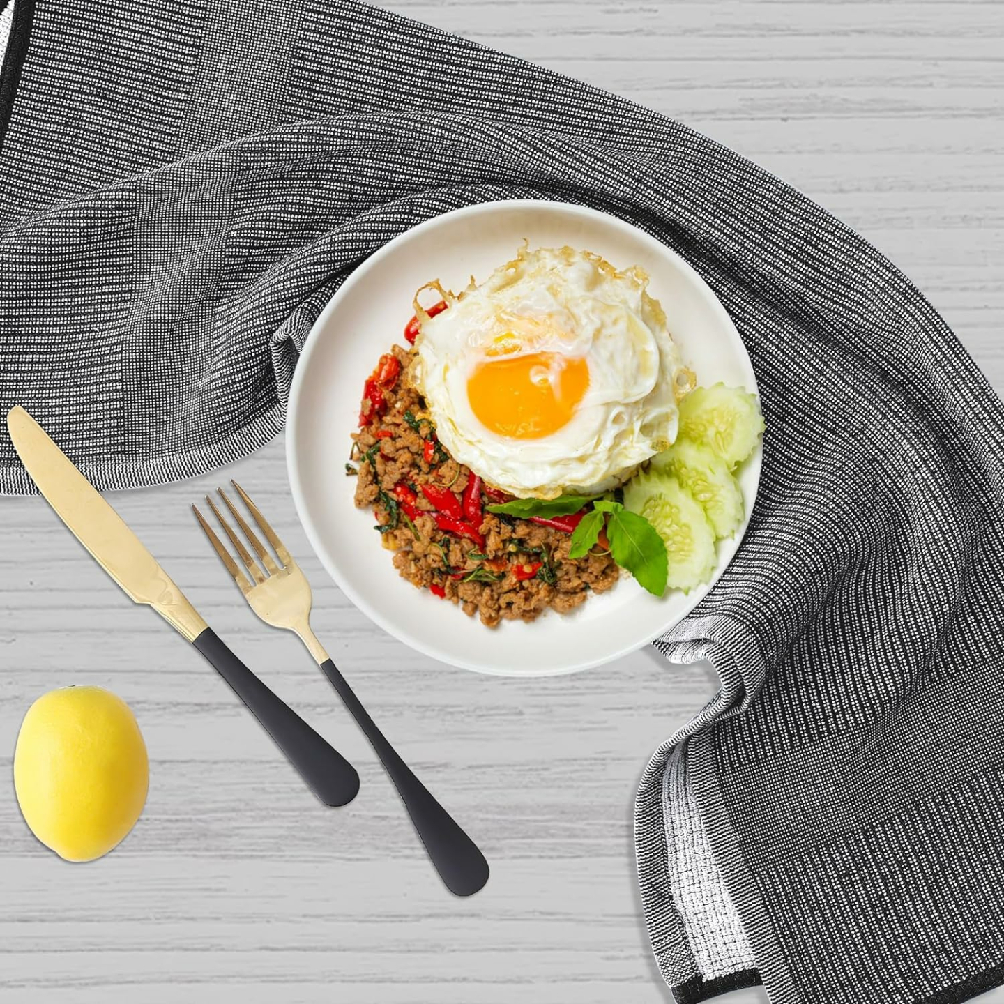 Homaxy Premium Cotton Kitchen Towels Set, 6 Pack