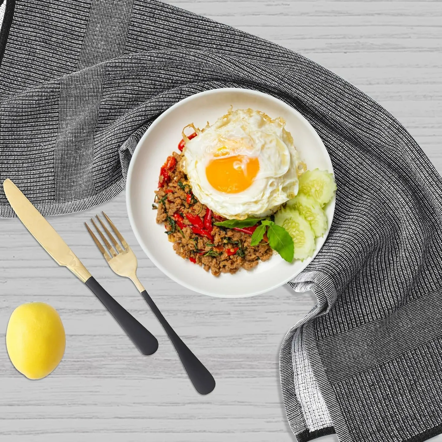 Homaxy Premium Cotton Kitchen Towels Set, 6 Pack