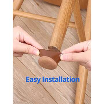 Extra Small Silicone Chair Leg Floor Protectors with Wrapped Felt, Clear Chair Leg Caps, Silicon Furniture Leg Feet Cup, Protect Hardwood Floor from Scratches Anti-Noise 16 Pcs (Round, Fit 0.8-1.1")