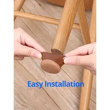 Extra Small Silicone Chair Leg Floor Protectors with Wrapped Felt, Clear Chair Leg Caps, Silicon Furniture Leg Feet Cup, Protect Hardwood Floor from Scratches Anti-Noise 16 Pcs (Round, Fit 0.8-1.1")