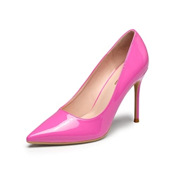 GENSHUO 10cm Stiletto High Heels Elegant Pointed Toe Pumps