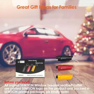 SEMTION Car Emergency Tool - Window Breaker & Cutter