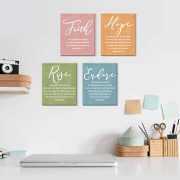 CHDITB Christian Wall Art Set - 6 Bible Verse Prints
