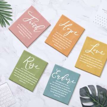 CHDITB Christian Wall Art Set - 6 Bible Verse Prints