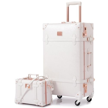 urecity Vintage Luggage Set, Stylish Travel Trunks