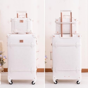 urecity Vintage Luggage Set, Stylish Travel Trunks