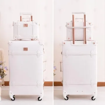urecity Vintage Luggage Set, Stylish Travel Trunks