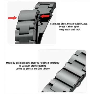Kolgios 38/40/41mm 42/44/45/46mm Cool Women Chain Smartwatch Bands Compatible for Apple Watch Bands ...
