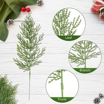 Hananona 40 Pcs Artificial Pine Sprigs for Holiday Decor
