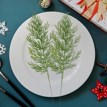 Hananona 40 Pcs Artificial Pine Sprigs for Holiday Decor
