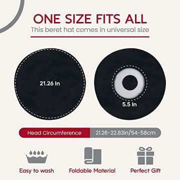 Stylish Women's Wool Black French Beret for All Seasons