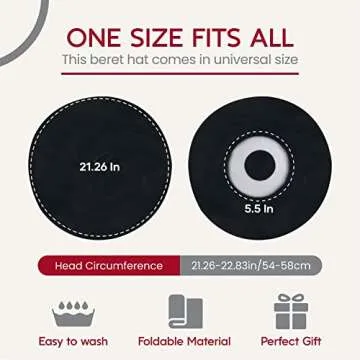 Stylish Women's Wool Black French Beret for All Seasons