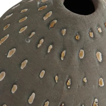 Hand Painted Brown Decorative Vases Set of 3 Stylish Pieces