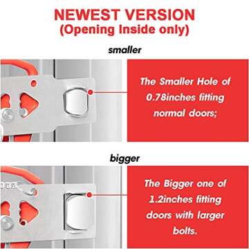 Portable Door Lock for Travel, Door Lock Self-Defense Security Device for Home, Apartment, Hotel, Living Motel, School Dorm, House