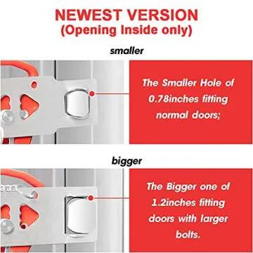 Portable Door Lock for Travel, Door Lock Self-Defense Security Device for Home, Apartment, Hotel, Living Motel, School Dorm, House