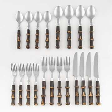 Durable & Stylish Cambridge Bamboo Flatware Set for All Events