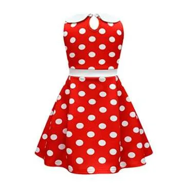 Dressy Daisy Toddler Girls Polka Dots Fancy Dress Halloween Costume Birthday Party Outfit with Mouse...
