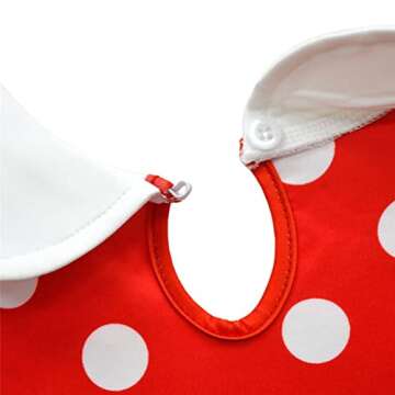 Dressy Daisy Toddler Girls Polka Dots Fancy Dress Halloween Costume Birthday Party Outfit with Mouse Ears Hair Hoop Size 2T to 3T, Style B - Red