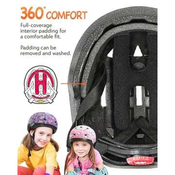 Toddler Bike Helmet for Kids with Adjustable Fit and Safety