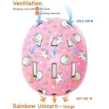 Toddler Bike Helmet for Kids with Adjustable Fit and Safety