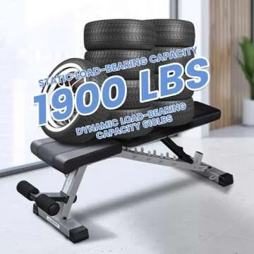 SPORTSOUL Heavy Duty Adjustable Weight Bench for Home Gym