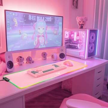 BladeHawks RGB Gaming Mouse Pad with 14 Light Modes