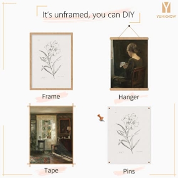 Vintage Floral Wall Art for Boho Chic Home Decor