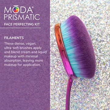 Moda Prismatic Face Perfecting Brush Set for Flawless Makeup