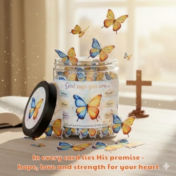 Positive Butterfly Jar - 60 Christian Affirmation Cards