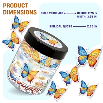 Positive Butterfly Jar - 60 Christian Affirmation Cards
