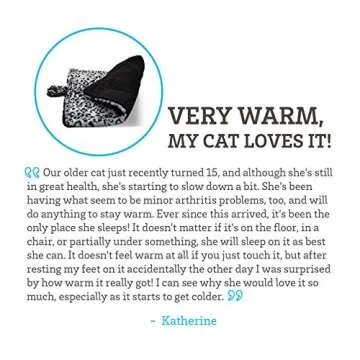 Paws & Pals Thermal Cat Self Warming Bed 20" x 17.5" - Mat for Pets Dog Kittens Puppy - Grey White Black Leopard Print