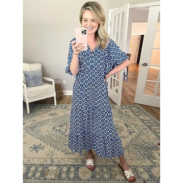 Miduo Women’s Floral Maxi Dress for Summer Elegance